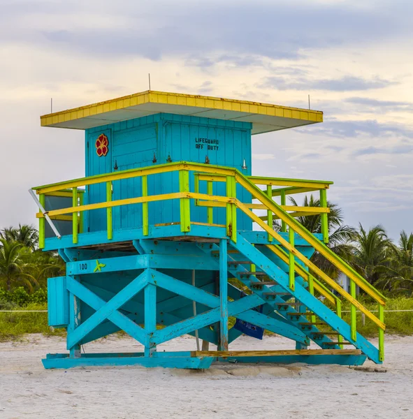 Lifeguards outpost tower in South Beach, Miami