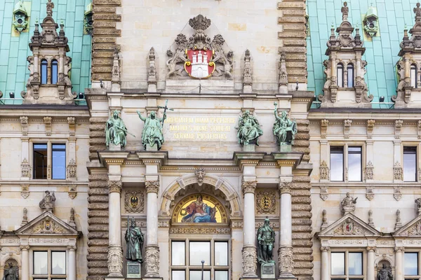 Hamburg, town hall, detail of the city hall or town hall of Hamb