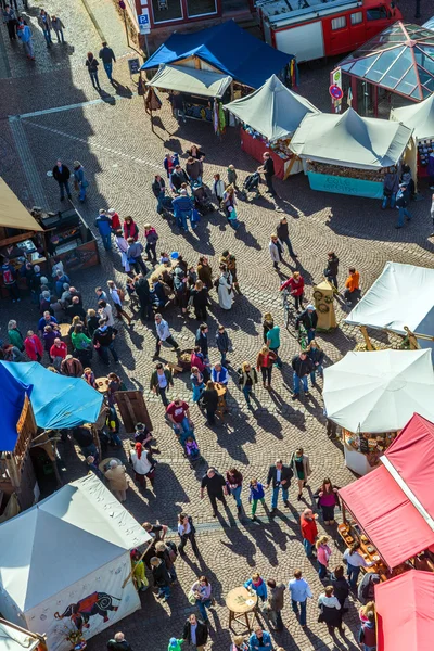 People enjoy the 24th Barbarossamarkt festival