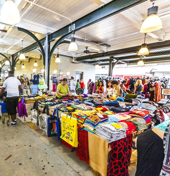 People visit French Market on Decatur Street