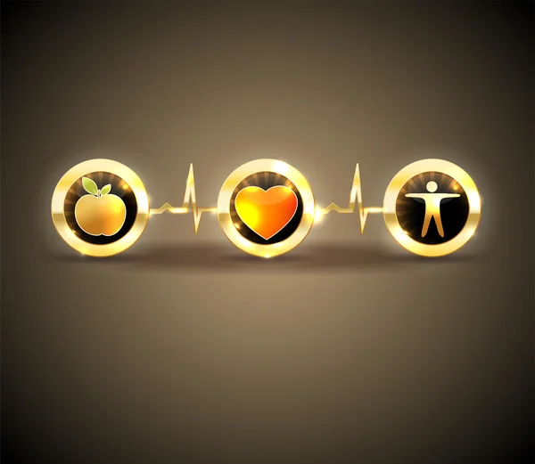 Heart health care symbols