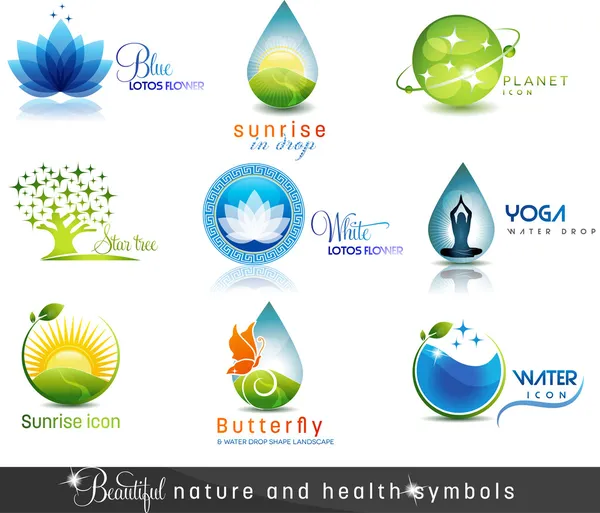 Nature and health care symbols
