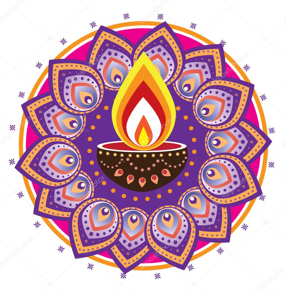 Diwali Candle Light — Stock Vector © alkkdsg #32128455