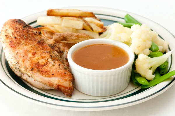Roasted chicken breast with gravy