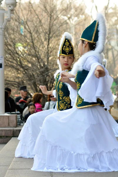 Kazakh dancers in national clothes