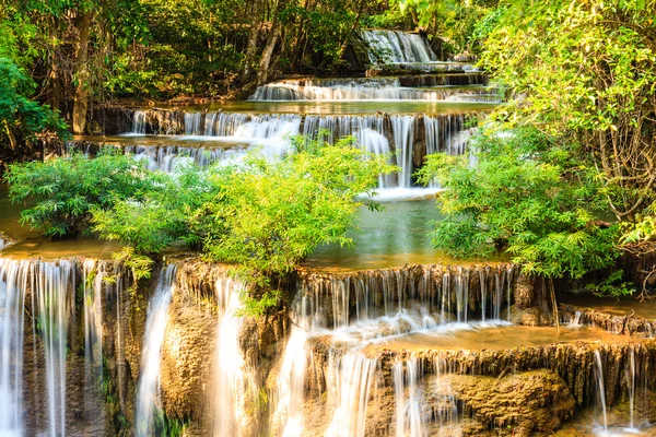 Tropical waterfall in kanchanaburi, Thailand