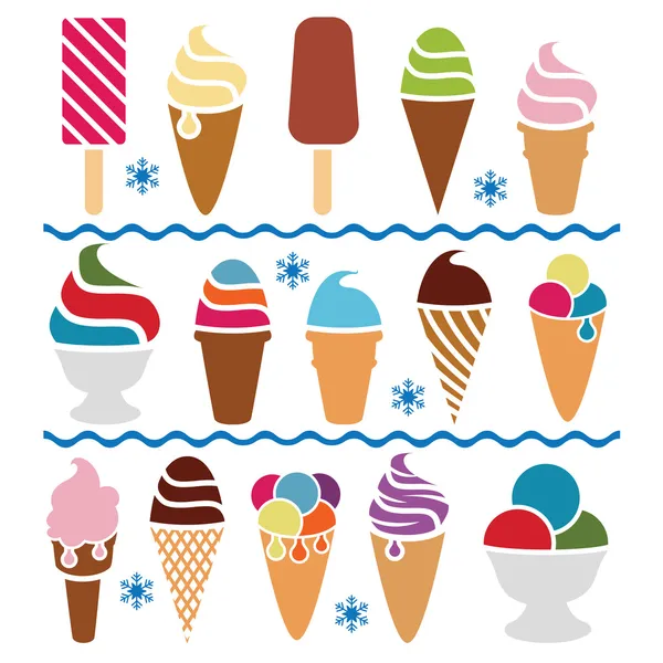 Vector ice cream icons