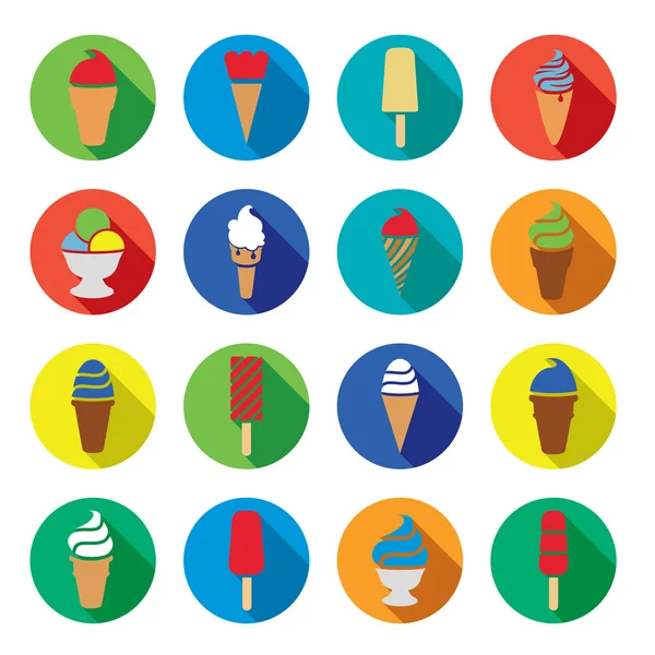 Vector collection of colorful ice cream icons