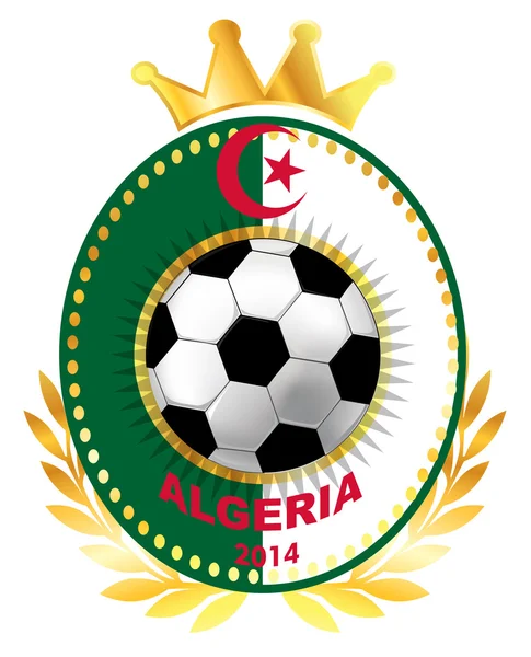 Soccer ball on Algerian flag