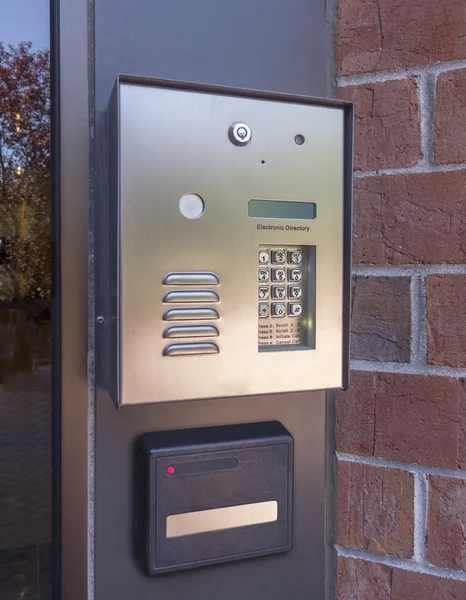 Electronic door directory and security pad