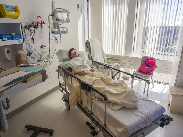 Hospital room with patient