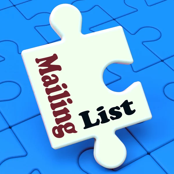 Mailing List Puzzle Shows Email Marketing Lists Online