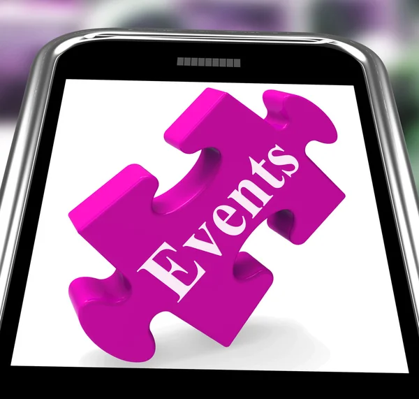 Events Smartphone Shows Calendar And What's On