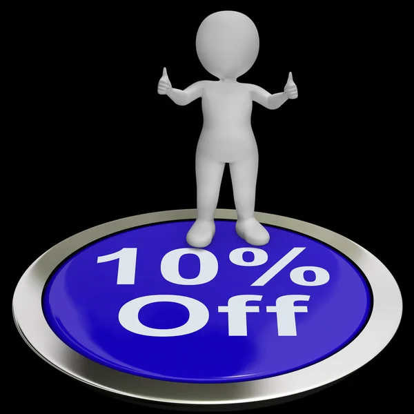 Ten Percent Off Button Shows 10  Off Product