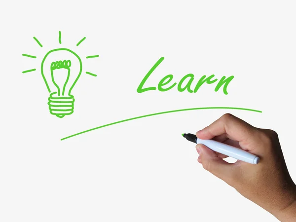 Learn and Lightbulb Means Training and Learning Skills or Knowle