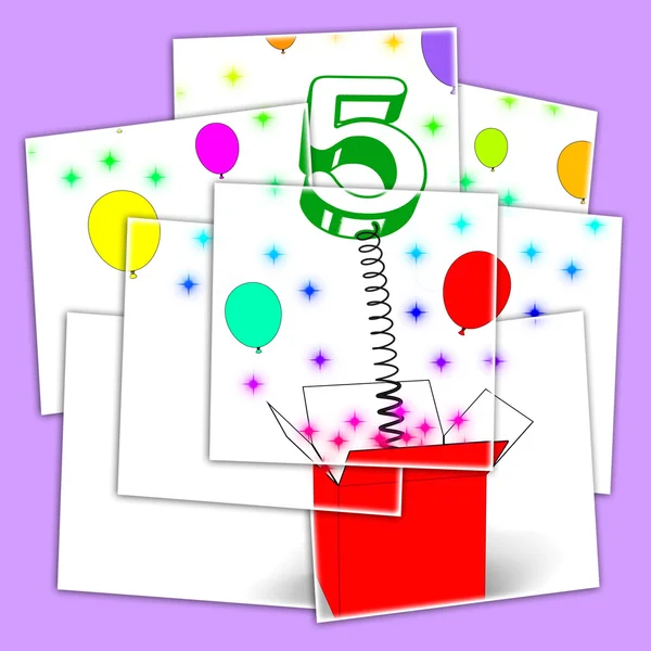 Number Five Surprise Box Displays Surprise Party Or Festivity
