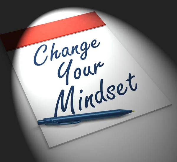 Change Your Mind set Notebook Displays Positivity Or Positive At