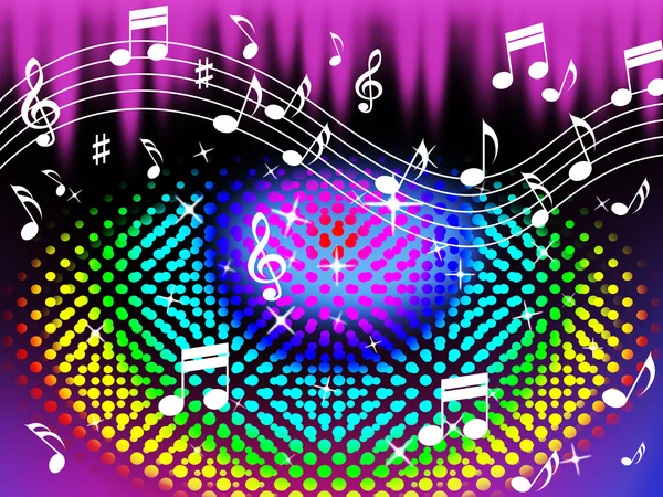Colorful Music Background Means Harmony And Son