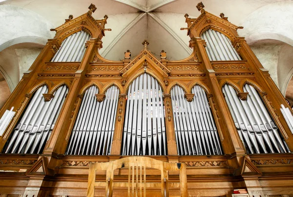 Beautiful organ with a lot of pipes