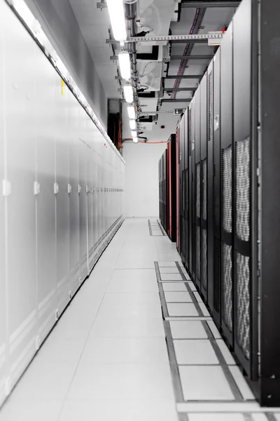 Clean industrial interior of a server room