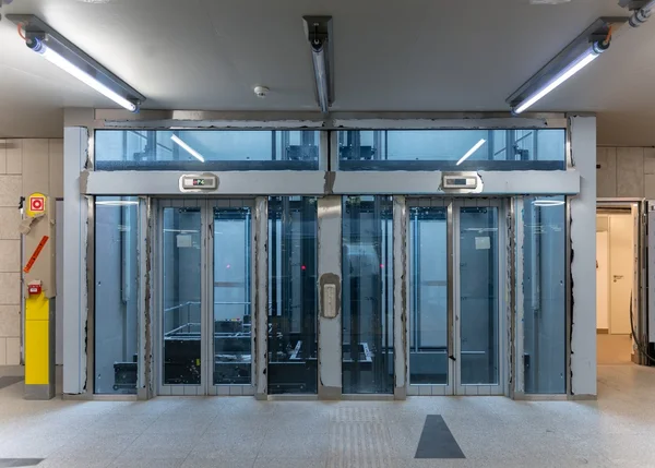 Modern building with an elevator