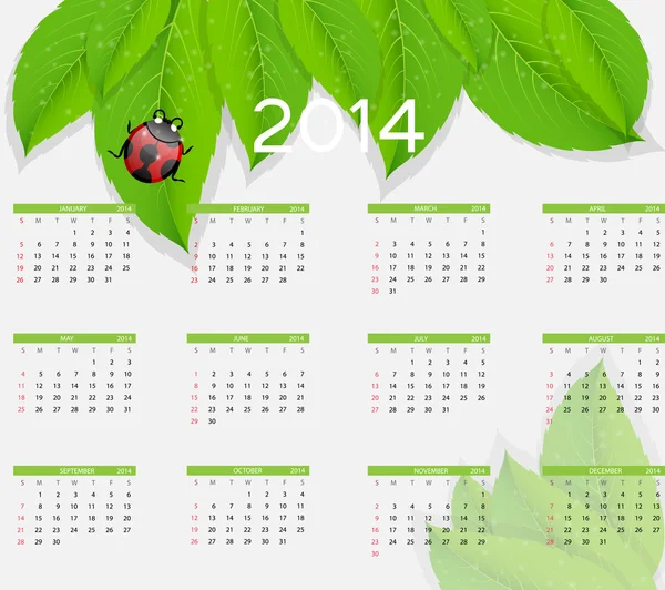 2014 new year calendar vector illustration