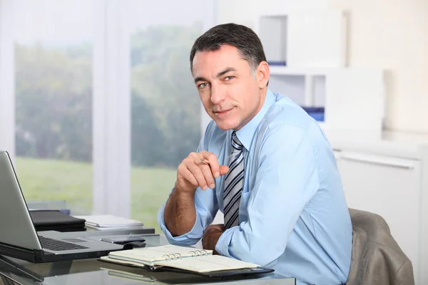 Closeup of office worker in the office