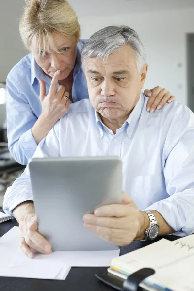 Senior couple trying to figure out tax declaration