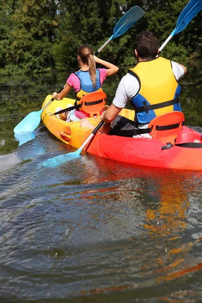 Couple in canoe