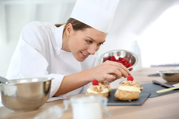Chef preparing pastries