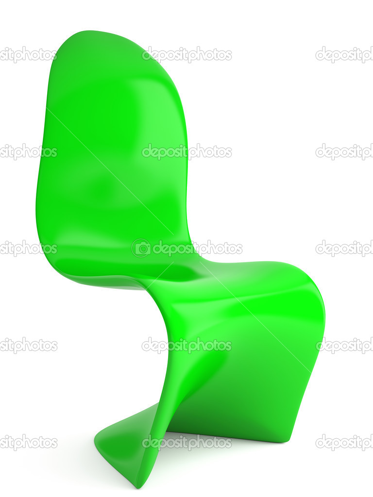 Moderne Mbel Grne Kunststoff Stuhl Auf Weiem Hintergrund