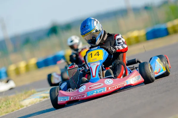 Kart pilots competing