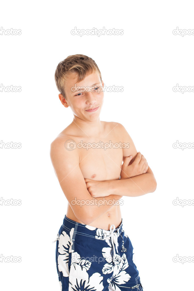Portrait Cute European Teen Boys Wearing Stock Photo (Edit 