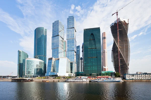 The Moscow City skyline in summer day