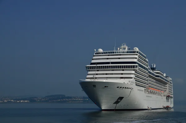 Cruise ship anchored