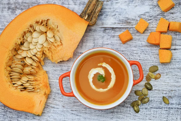 Pumpkin soup - Traditional seasonal pumpkin soup