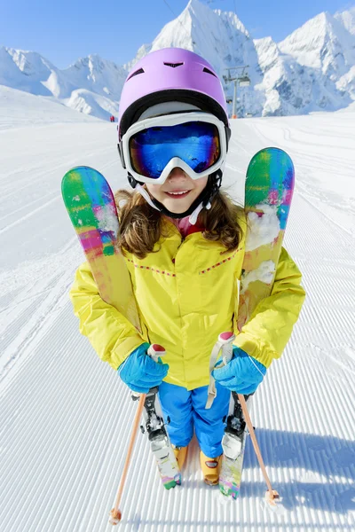 Ski, ski resort, winter sports - child on ski vacation