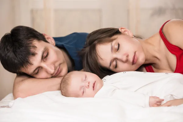 Sleeping family