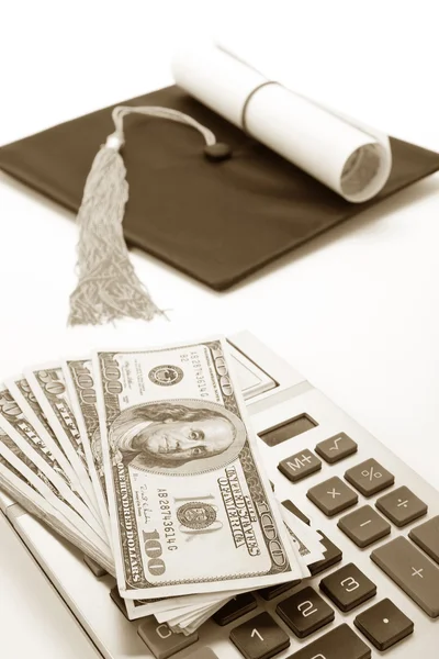 Black Mortarboard and dollar