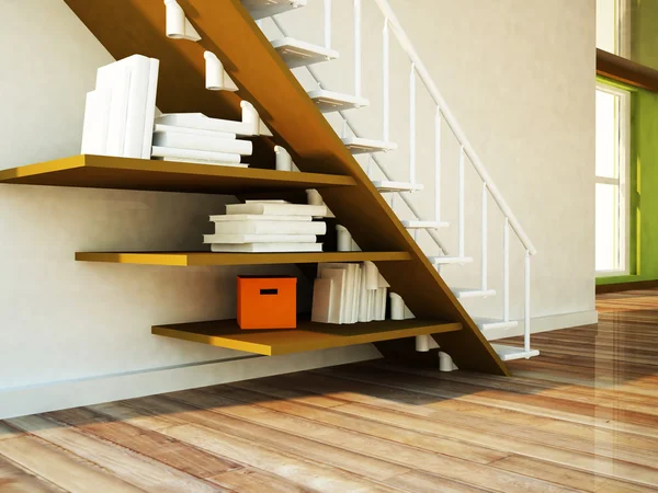Using the space under the stairs
