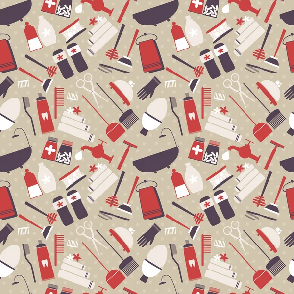Seamless pattern with hygiene elements