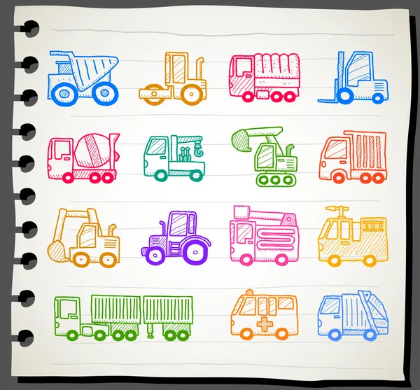 Cars,transportation , automobile, work machine icon set