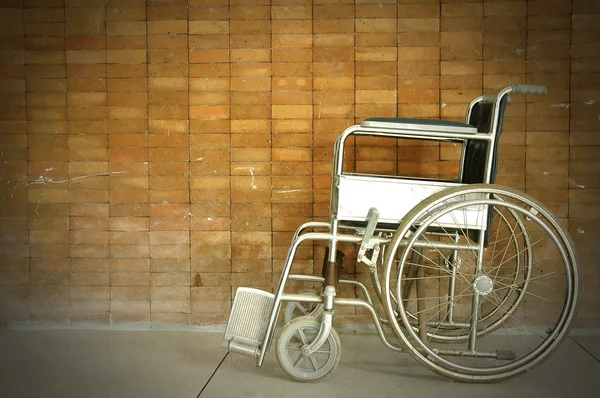 A wheel chair in a hospital