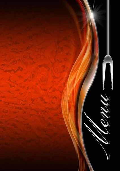 Menu Template  - Orange Black and Metal