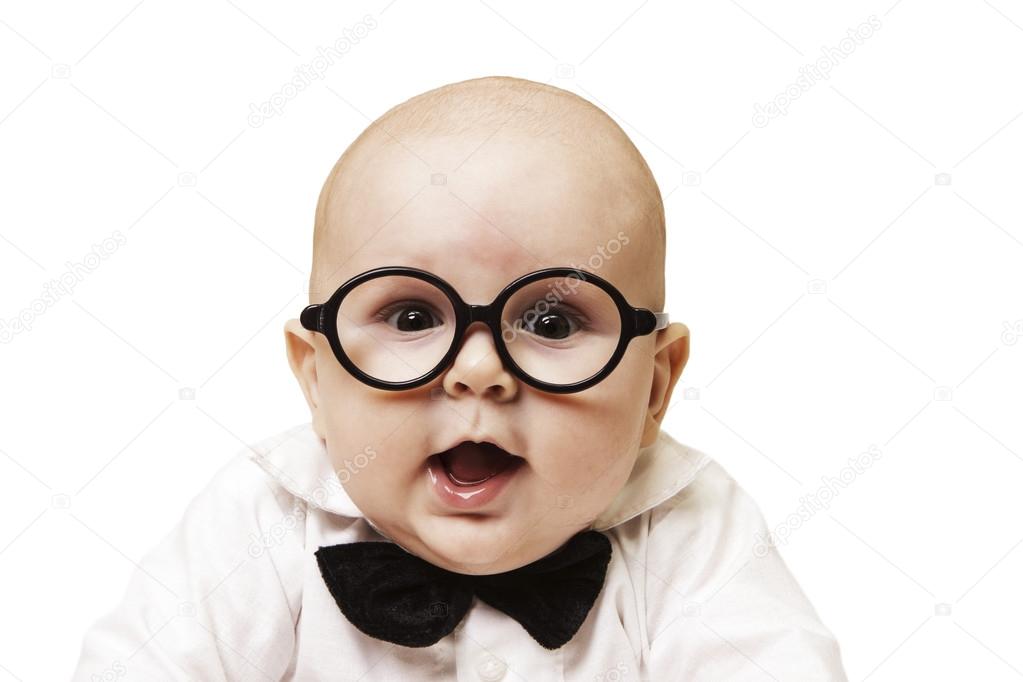Child Wearing Glasses Bow Tie Child Wearing Glasses Bow Tie