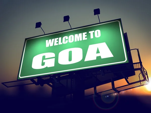 Billboard Welcome to Goa at Sunrise.