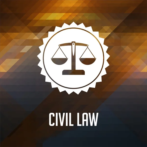 Civil Law Concept on Triangle Background.