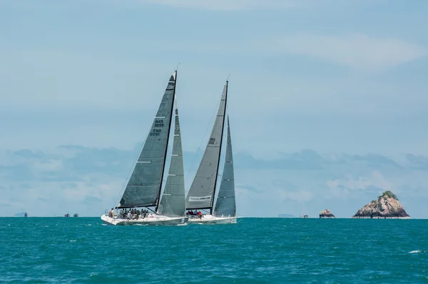 Racing yacht in a sea