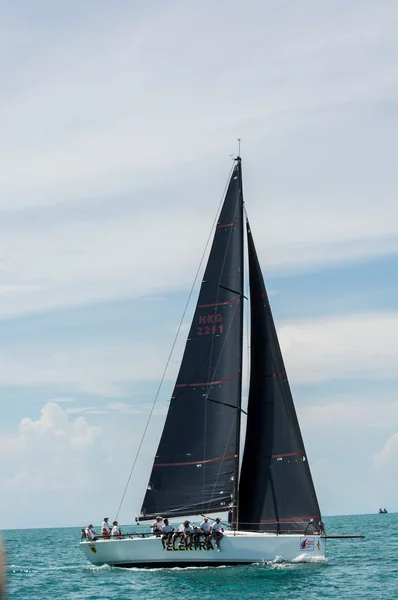 Racing yacht in a sea