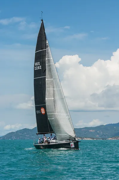 Racing yacht in a sea